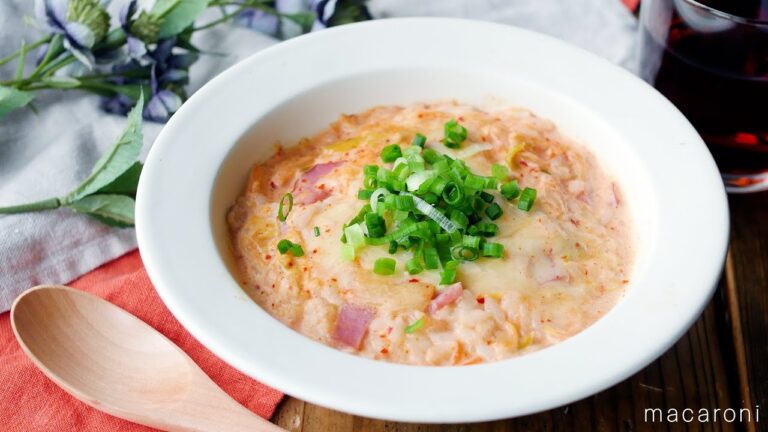 【キムチーズリゾット】5分で作れる！忙しい日のお助けレシピ♪｜macaroni（マカロニ）
