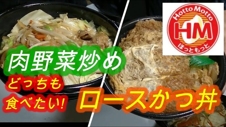ほっともっとで、弁当を買うてきたよ・・・【ロースかつ丼】【肉野菜炒め弁当】の巻・・・HKG-124