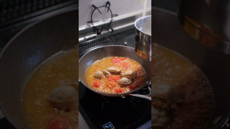 【旨み溢れる】牡蠣とミニトマトのオイルパスタの作り方 [パスタレシピはBINANPASTA] #shorts