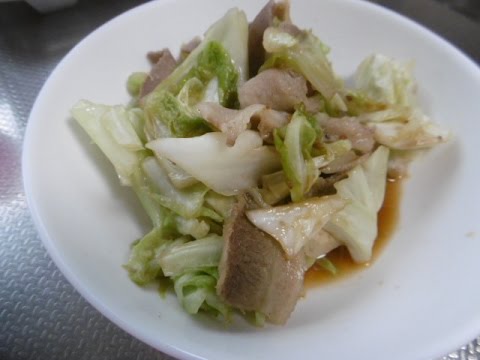 【レシピ】キャベツと豚バラ肉の炒め物♪