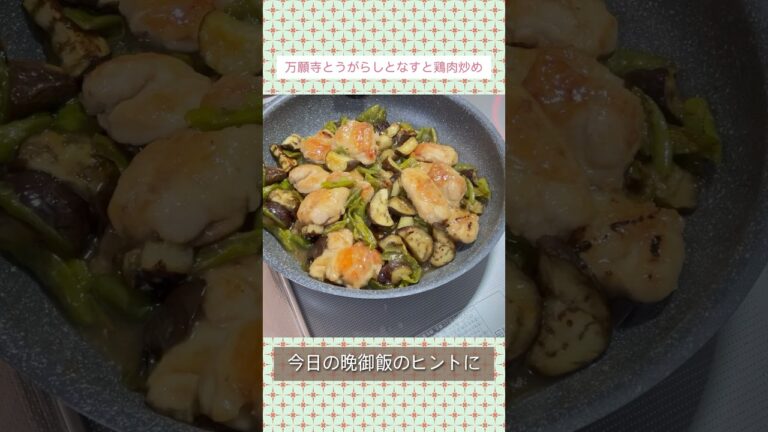 【献立のヒントに】万願寺とうがらしとなすと鶏肉炒め【今日の晩御飯】