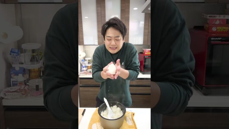 妻にご飯を作ってあげたい旦那の生姜焼きおにぎりが本格的でひゃくてんまんてん！