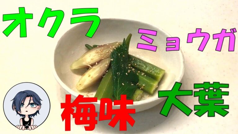 オクラ　ミョウガ　大葉　梅味　サッパリ