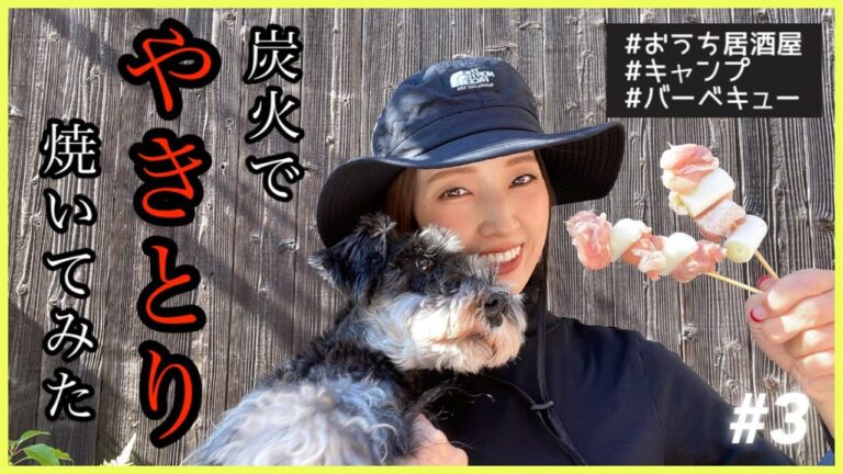 【BBQ】自宅で本格炭火焼き鳥🐓キャンプやBBQにも使える❕【4K】