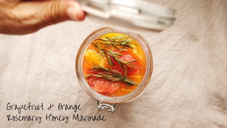 グレープフルーツ＆オレンジのローズマリーはちみつマリネの作り方【ばあちゃんの料理教室】｜How to make Grapefruit & orange rosemary honey marinade