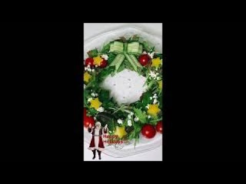きゅうりリボンの作り方　リースサラダ　#shorts