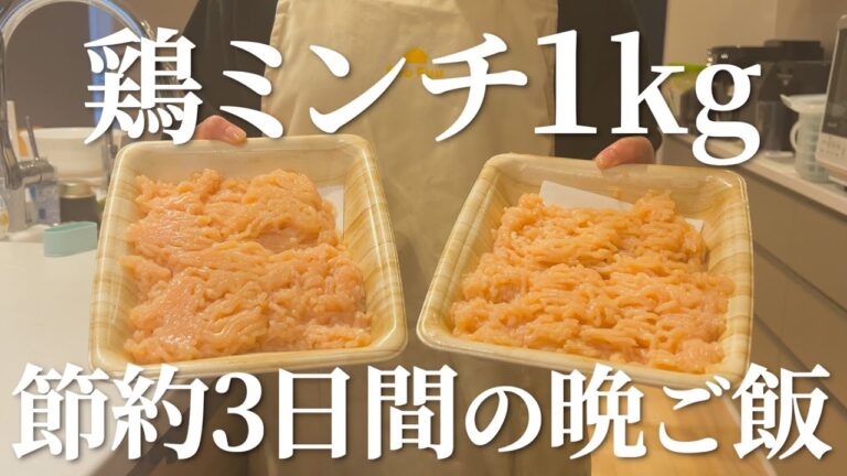 【3日間の晩ご飯】鶏ミンチ1kg使い切り献立【節約レシピ】