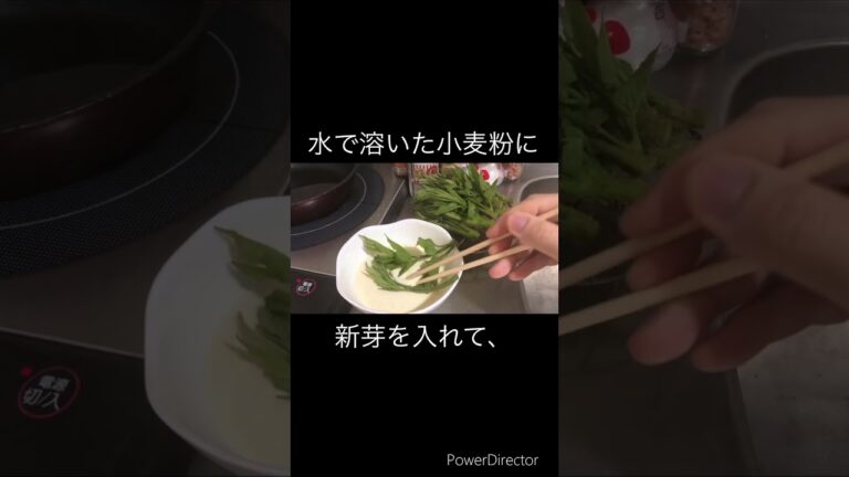 ウド新芽の天ぷら✨