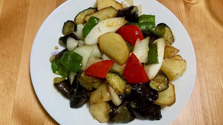 野菜たっぷり美味しい。 ナス、ピーマン、ジャガイモ炒め 地三鲜 Sauteed Potato、green pepper and eggplant 「本場っぽい中華料理＃04」