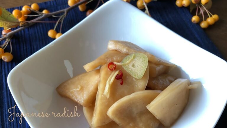 ご飯３膳オカワリした❗【大根の漬物】ニンニク＆生姜入りの醤油漬けの作り方⏰1日