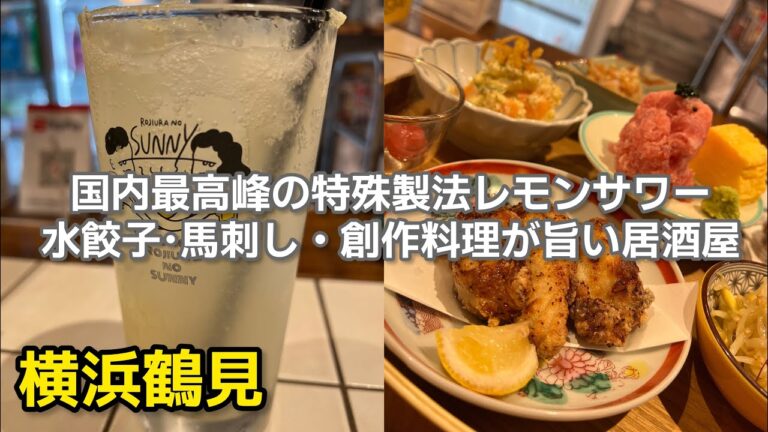 【路地裏グルメ】地元民でも限られた人しか知らない特殊製法のレモンサワーや水餃子・馬刺し・創作料理が旨い居酒屋 【路地裏のサニー】@yokohamatsurumi