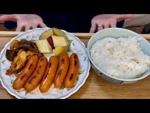 【ASMR】旨辛ソーセージと副菜と白ご飯で咀嚼音を奏でる［Eatingsounds Mukbang 먹방］