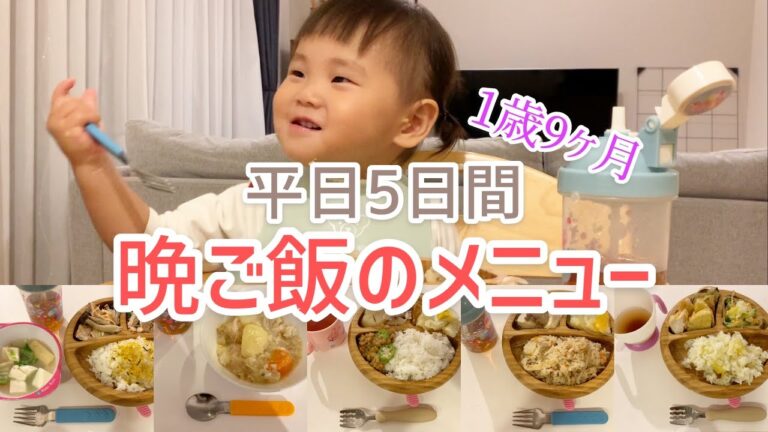 【1歳9ヶ月✳︎平日5日間の晩ご飯メニュー】子供が完食する幼児食5日分の夜ご飯の献立を紹介＾＾おまけに姉妹のほっこりシーン