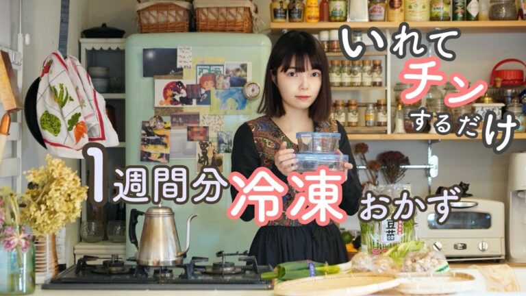 1500円で1週間分の冷凍おかず【時間とお金の節約レシピ/カレー・手羽じゃが・お好み焼きなど】