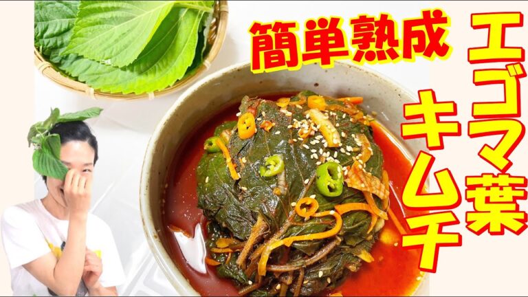 【韓国料理】一日で熟成えごまキムチ✨｜ごはんが止まらなくて困る💦簡単に熟成出来るエゴマ葉キムチ レシピ｜えごま葉キムチって冷凍しておいても良いんだよ！｜長く食べれるからエゴマ葉キムチ健康生活🍃