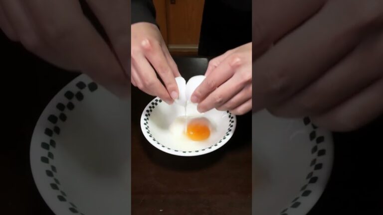 冷蔵庫の卵と常温の卵で、温玉の出来は変わるのか？ #shorts