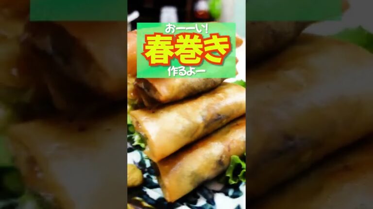 【本格春巻き】揚げたてのパリパリの食感！中はトロトロ！ビールでどうぞ！