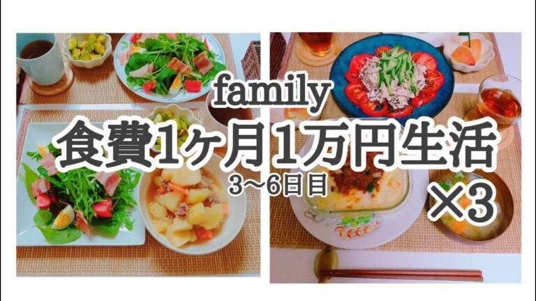 食費1ヶ月１万円生活（２）家族３人で節約生活　手順失敗もあることさ。