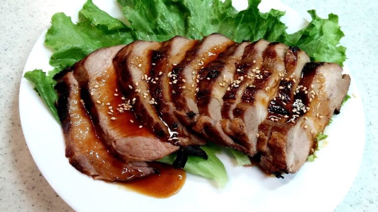 ローストポーク(豚肩ロースの漬け焼き)！タレに漬けて焼くだけ！時短料理【簡単家庭料理】