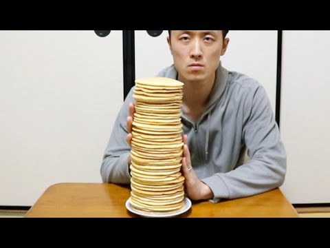 [企画]チャンネル登録者1000人超えたので材料費1000円でパンケーキ焼きまくった