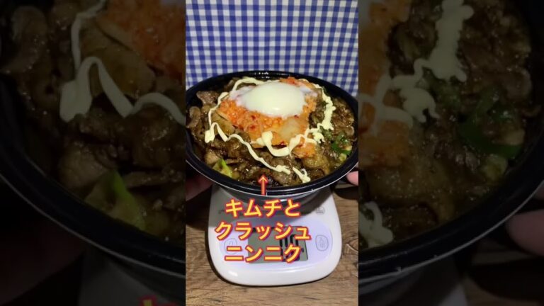 【すた丼】ニンニク臭半端ない 濃厚豚焼肉丼 超ドカ盛り食べてみた