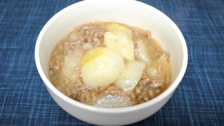簡単！かぶの挽き肉あんかけ