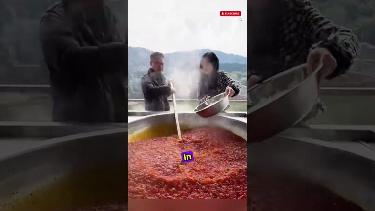 Giant Chili Sauce Making - An Epic Culinary Spectacle!