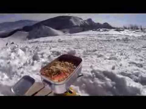 山のカニラーメン　crab ramen at Mt.Tengudake in winter