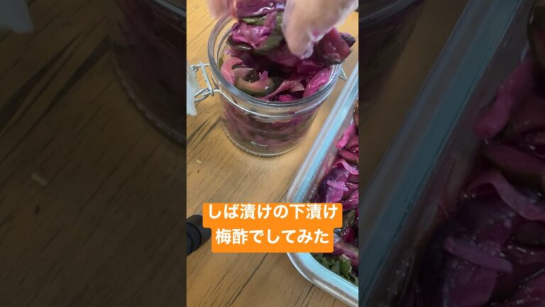 しば漬けの下漬けを梅酢でしてみたら……！ #漬物 #しば漬け