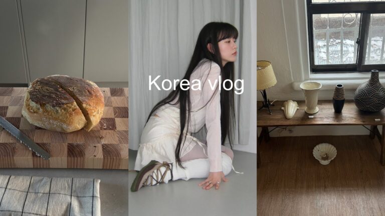 Korea Vlog: a lip line tattoo, hair-care day, cozy home things, a cafe vlog