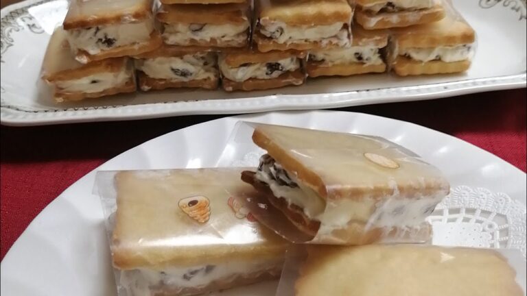 【レーズンクリームサンド】　びっくり‼️さくさく、ホロホロ、クッキー作り　#簡単　#バタークリーム　#美味しい　#六花亭　#マシュマロ　#ホワイトチョコレート