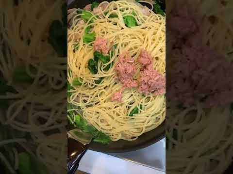 【簡単レシピ】美容効果成分が豊富！簡単♪ワサビ菜パスタの作り方！【#shorts】