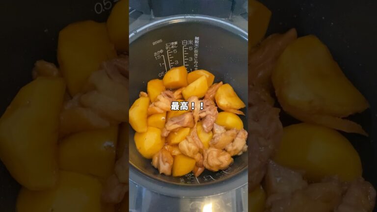 【簡単レシピ】ジャガイモと鶏肉のしみしみ煮込み！！#炊飯器レシピ