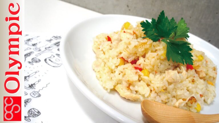 オリンピックの超簡単レシピ　チキンピラフの作り方