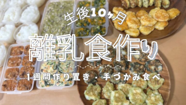 【簡単離乳食】【楽チン作り置き】／1週間分の離乳食作り／生後10ヶ月／手づかみ食べ／フリージング保存