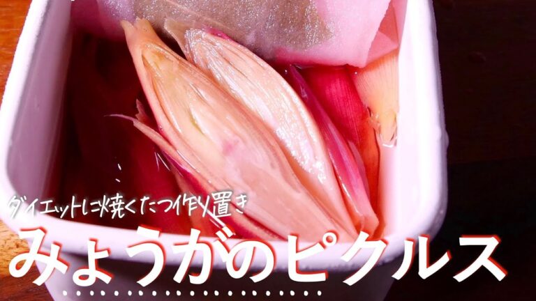 ダイエット向き【みょうがのピクルス】驚きの美味しさに感動!!美味しい酢漬けの作り方 クキパパ