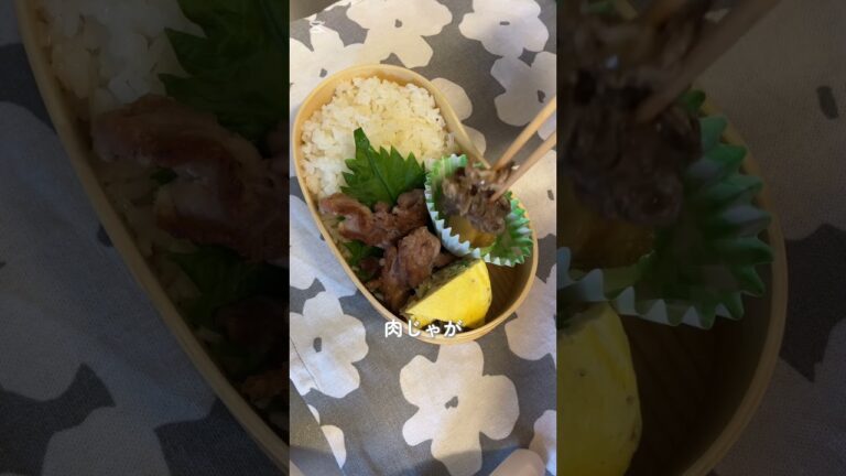 【25歳OL彼女が詰める曲げわっぱ弁当】油淋鶏？豚？編🐷　#作り置き #料理 #shorts