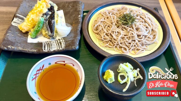 Delicious Japanese Set Food Tempura with Soba Noodles (Eli Kato Vlogs) #japanesefood