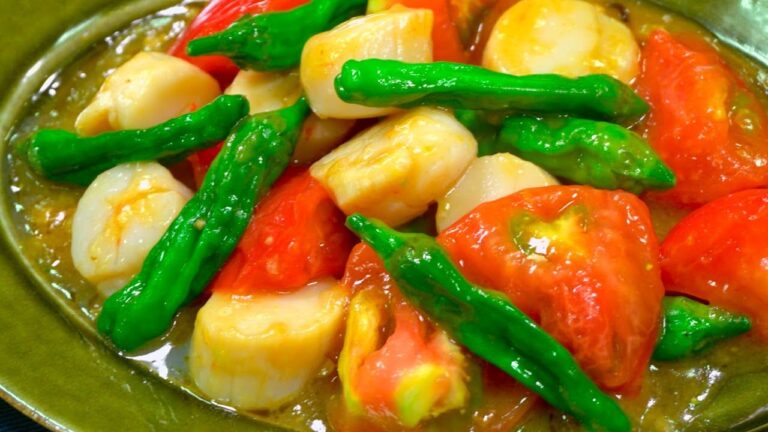 こく旨とろとろ！ほたてとしし唐辛子の中華炒め