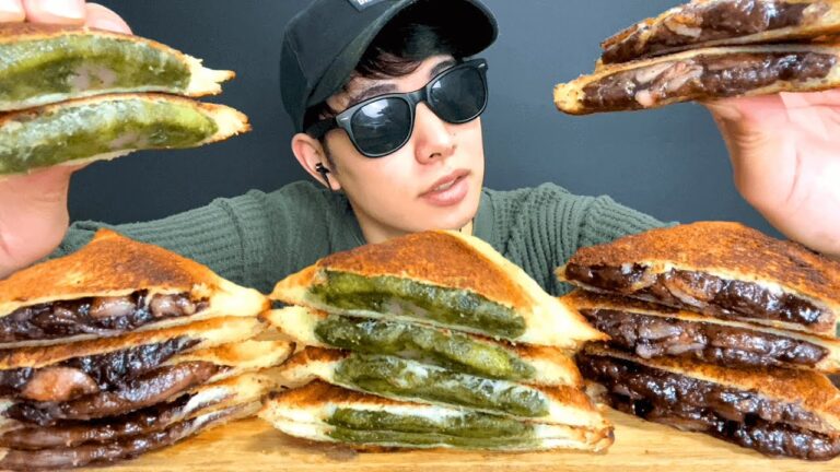 ASMR 手作り餅揚げパンを食べる飯テロ動画[Mukbang/Eating Sounds]モッパン