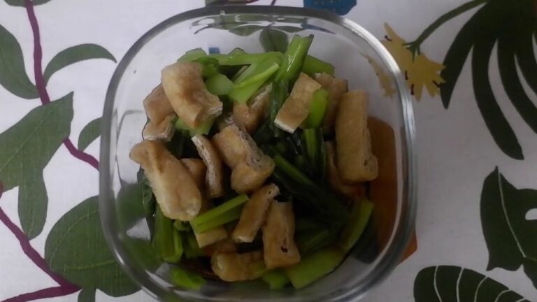 【簡単料理】小松菜と油揚げの煮びたし