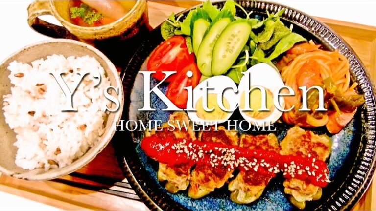 【夜ごはん】ピーマンの肉詰め＆わんぱんナポリタン＆コンソメスープ