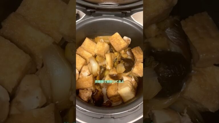 【炊飯器でかんたん】とろとろなすと厚揚げの煮物の作り方 #料理 #簡単レシピ #炊飯器レシピ