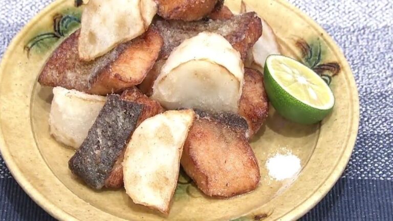 鮭とカブの竜田揚げ