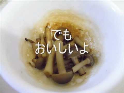 きのこの煮物つくってみたよ　簡単料理　カメレオン