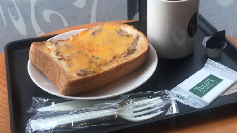 11ツナチェダーメルトセット【タリーズコーヒー】春日部/Tuna cheddar met & coffee set, Tully’s coffee at Kasukabe