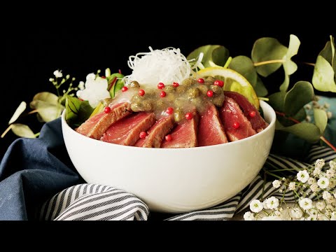 【こんなのおいしいに気まってる✨】レモンわさびジュレのあぶり中トロ丼
