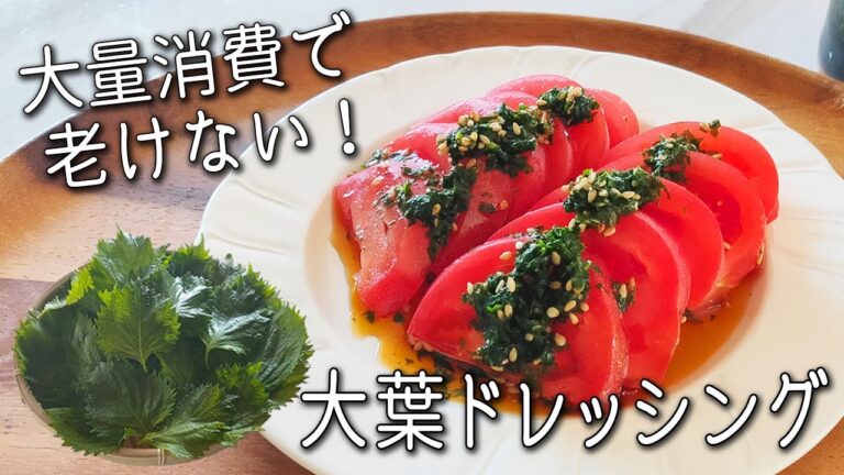 【青じそ ドレッシング】老化防止！ 大葉 大量消費！ 脂肪燃焼 する 健康 ドレッシング  失敗しない作り方 青じそ レシピ
