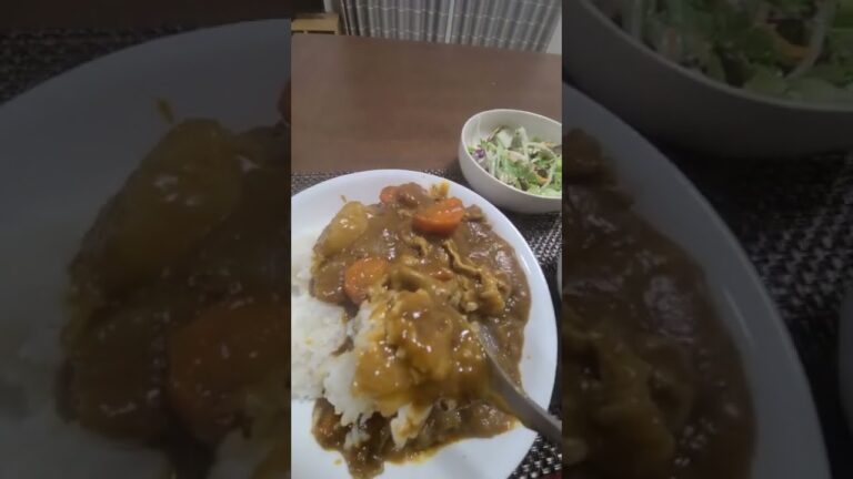 和風スープベースの和風カレー🍛#カレー #カレーライス #和風