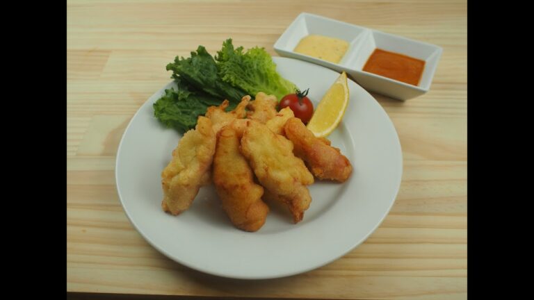 2種のソースで食べるカニかまフリッター